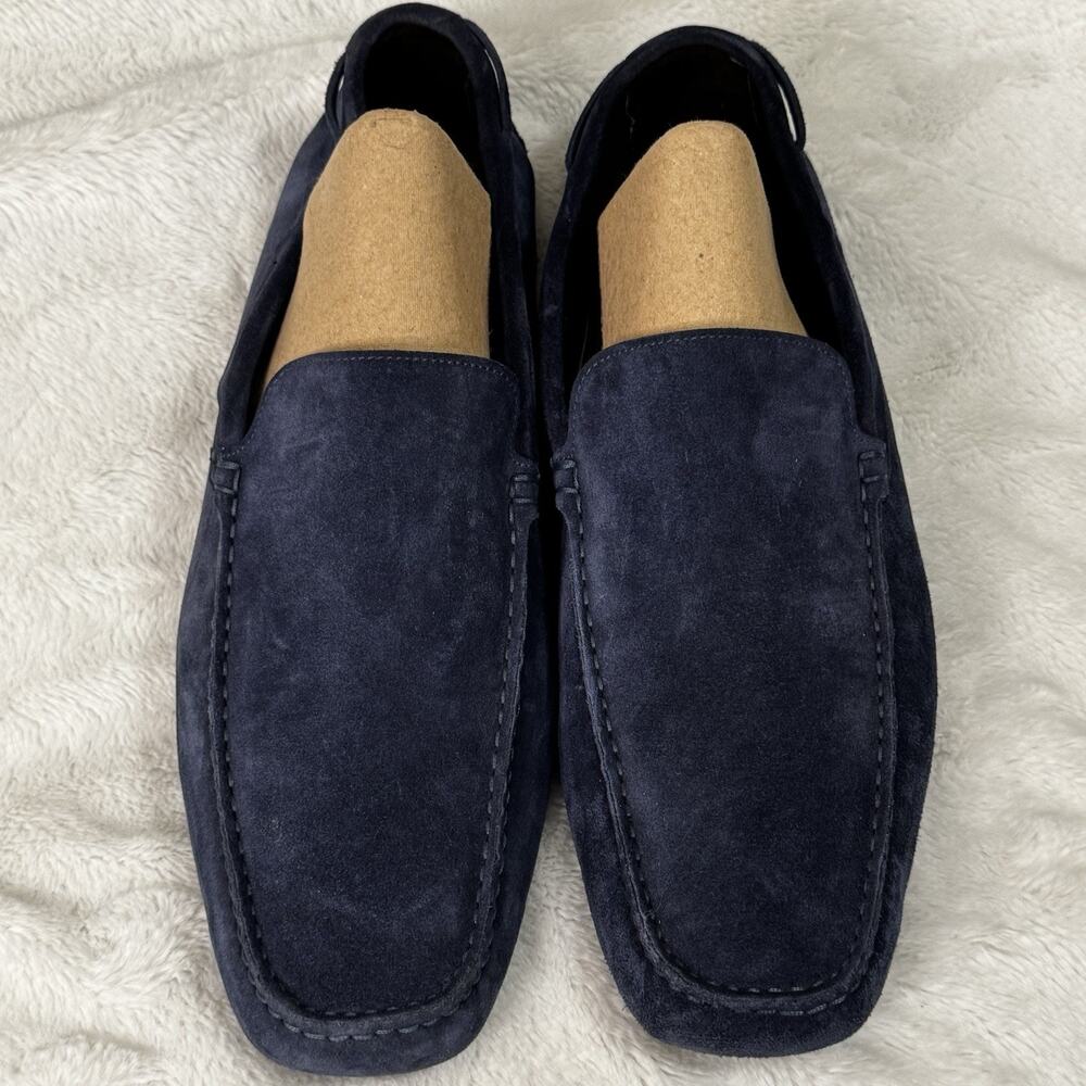 To Boot New York Adam Derrick Driver Blue Suede Mens Sz 11 Slip On Loafers A